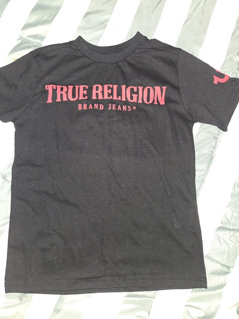 Brand New True Religion Kids Black Tee with Red Logo
